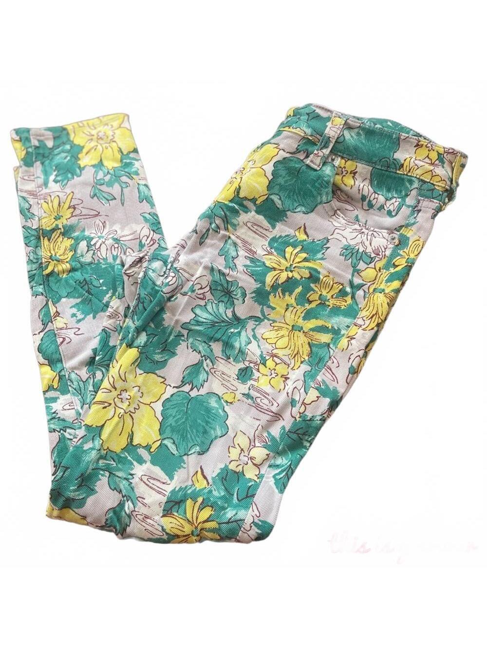 NWOT Textile Elizabeth and James Tropical Floral Cropped Pants, Size 29